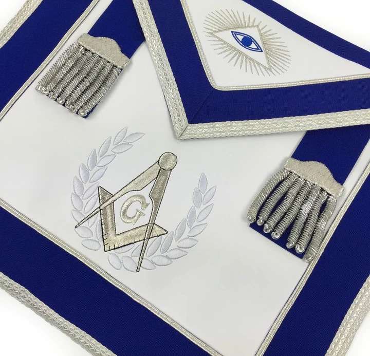Master Mason Blue Lodge Regalia Set - Royal Blue & Silver - Image 2
