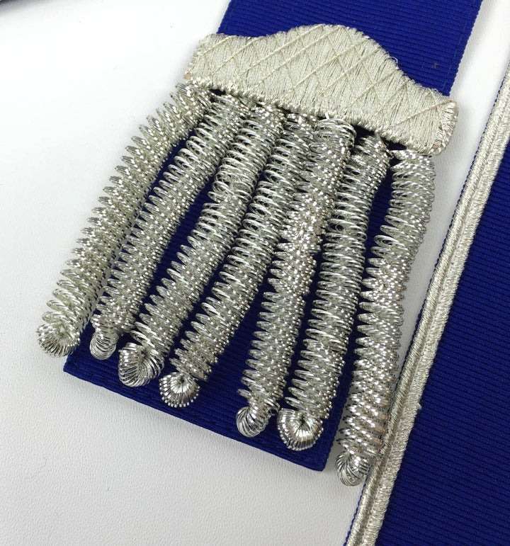 Master Mason Blue Lodge Regalia Set - Royal Blue & Silver - Image 3