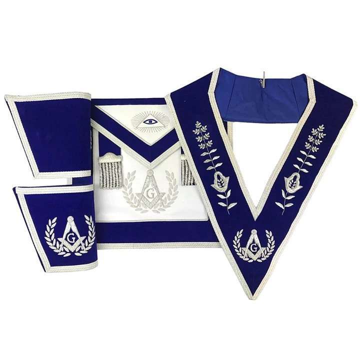 Master Mason Blue Lodge Regalia Set - Hand Embroidery - Image 6