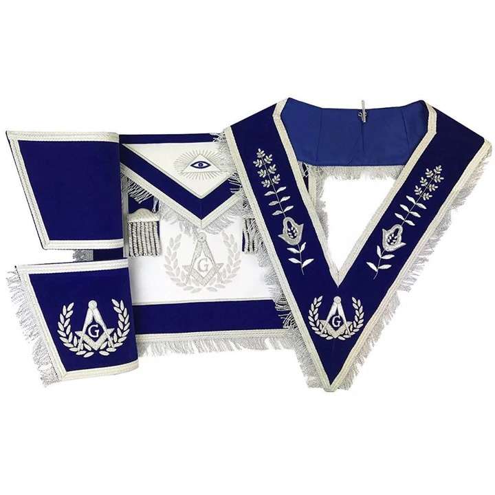 Master Mason Blue Lodge Regalia Set - Hand Embroidery - Image 13