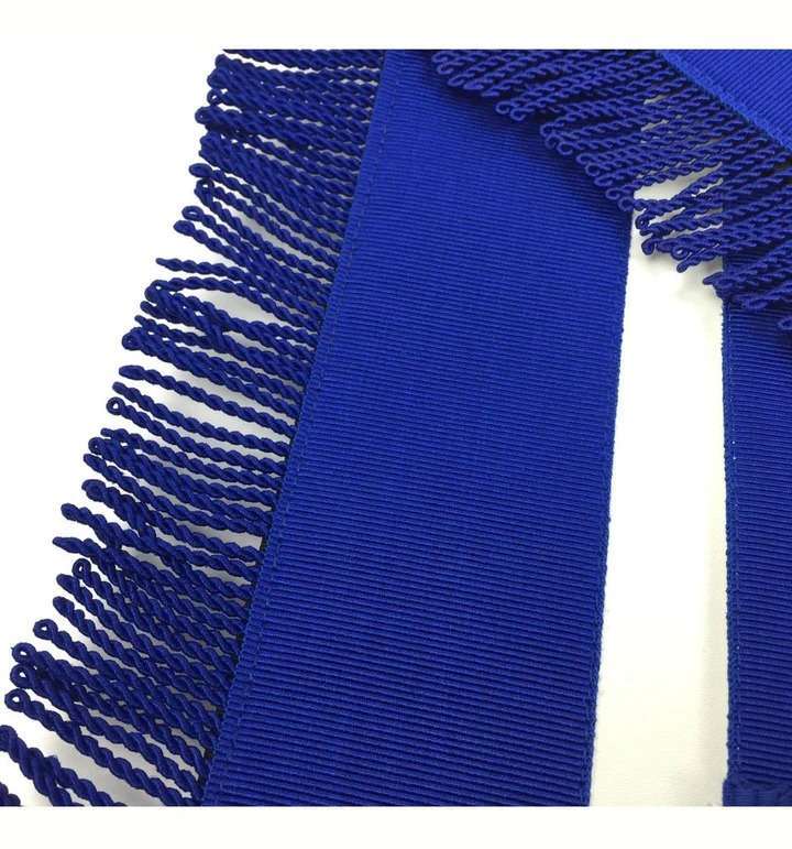 Master Mason Blue Lodge Apron - Navy Blue & White - Image 3