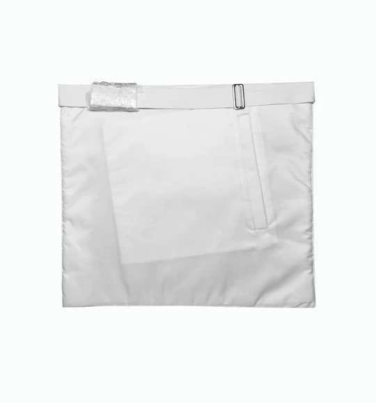 Master Mason Blue Lodge Apron - White Hand Embroidery - Image 4