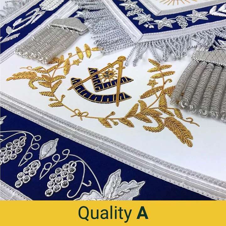 Grand Officers Blue Lodge Apron - Various Embroideries - Image 15