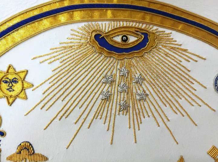 Exclusive Apron - Hand Embroidered The Washington Masonic Apron - Image 4