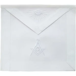 Master Mason Blue Lodge Apron - All White