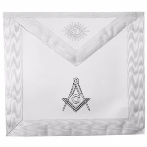 Master Mason Blue Lodge Apron - White Square & Compass G