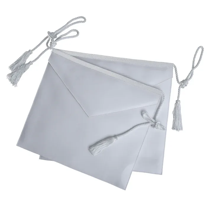 Entered Apprentice Blue Lodge Apron - White With Tassels