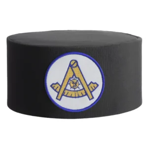 Past Master Blue Lodge California Regulation Crown Cap - White Patch with Blue Border