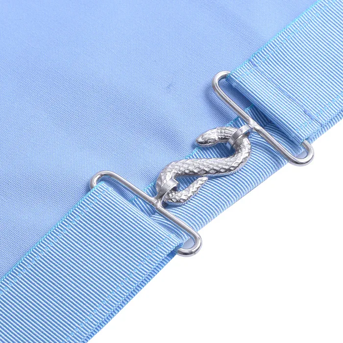 Master Mason Blue Lodge Apron - Light Blue & White with Machine Embroidery