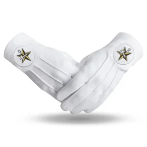 The Order Of The White Shrine Of Jerusalem Gloves - Pure Cotton With White Patch
