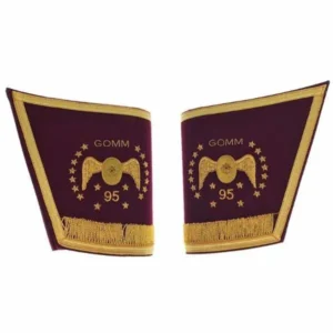 95th Degree Memphis Misraim French Regulation Cuff - Purple Hand Embroidered with Fringe