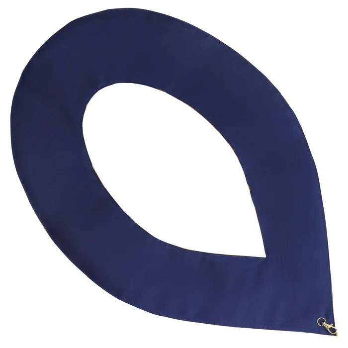 Master Mason Blue Lodge Collar - Dark Blue Velvet with Gold Braid Borders